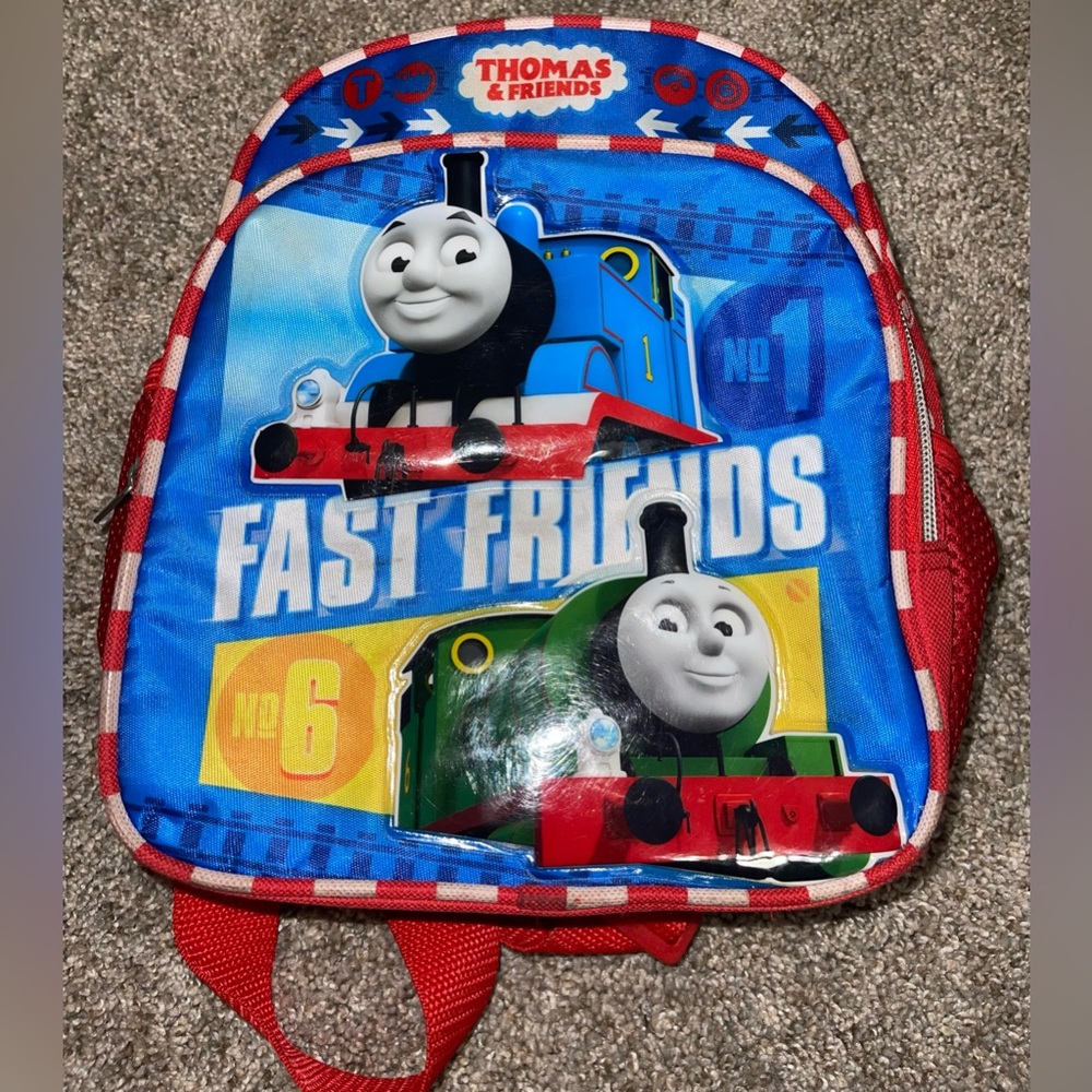 Nickelodeon Thomas the Friends toddler backpack red blue Fast Friends